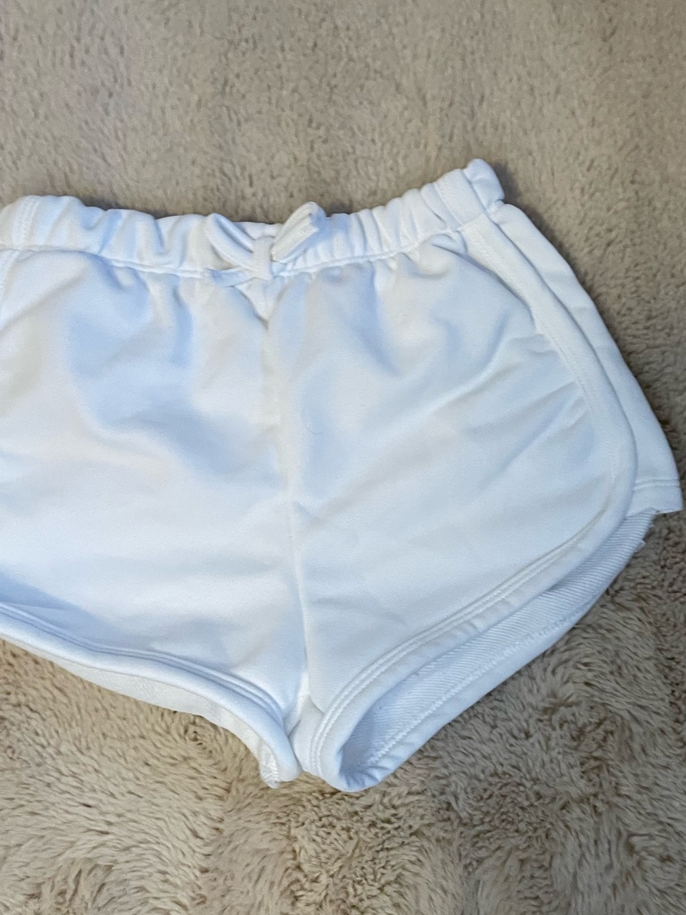 SHEIN White Girls Athletic Drawstring Shorts